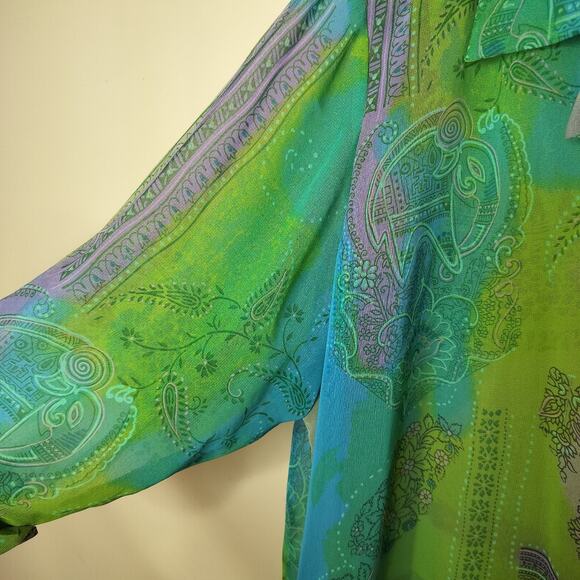 Delta Burke Floral Button Front Shirt - Picture 9 of 12